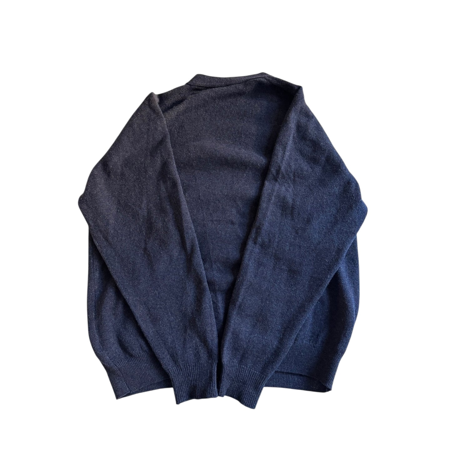 🧶 Cardigan vintage albastru închis – mărimea XL (Made in Ireland)