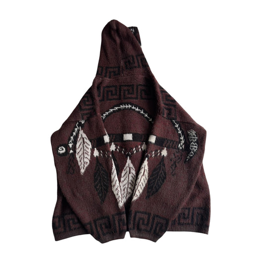 🧶 Hoodie Vintage Bărbați Ruminahui din Amestec Alpaca – XL