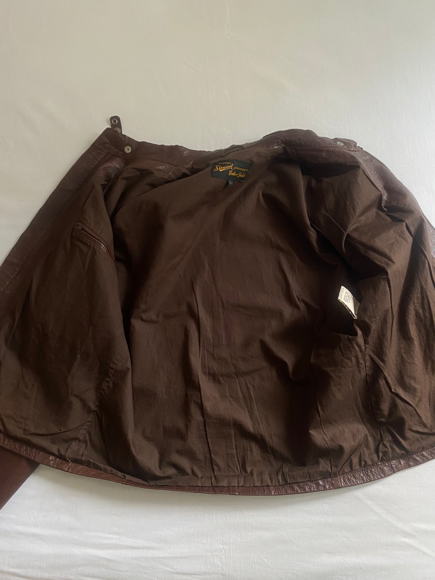 🧥 Vintage Dark Cognac Brown Café Racer Leather Jacket
