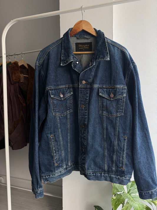🤠 Geacă Denim Vintage Wrangler Broken Twill – XXL