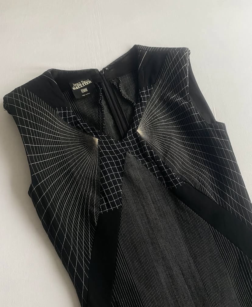 Rochie Jean Paul Gaultier FW2009 – „X Dress” – 100% Lână – Mărime M