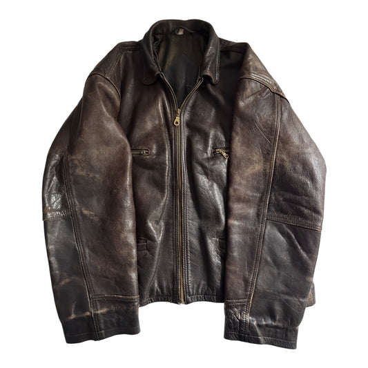 🧥 Geacă Vintage din Piele Groasă – Mărime Men’s XL