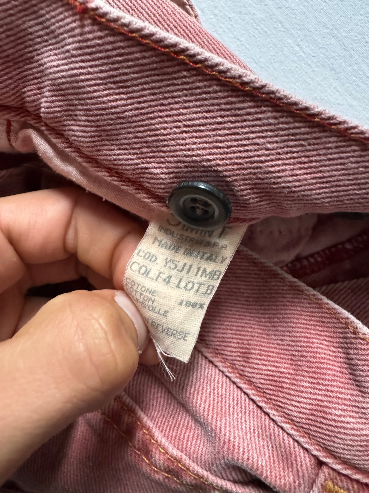 🧱 Jeans Vintage Armani – 80’s – Burnt Brick Red – US 30 / EU 40