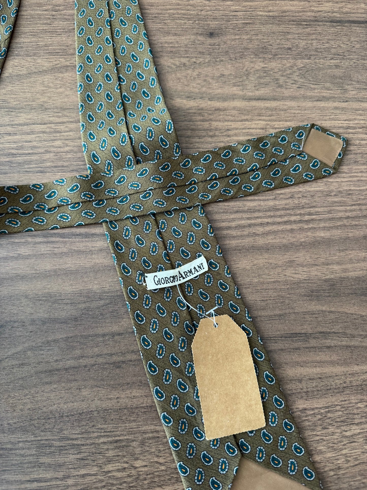 👔 Cravată Paisley Print Giorgio Armani Vintage '80s | Mătase Naturală