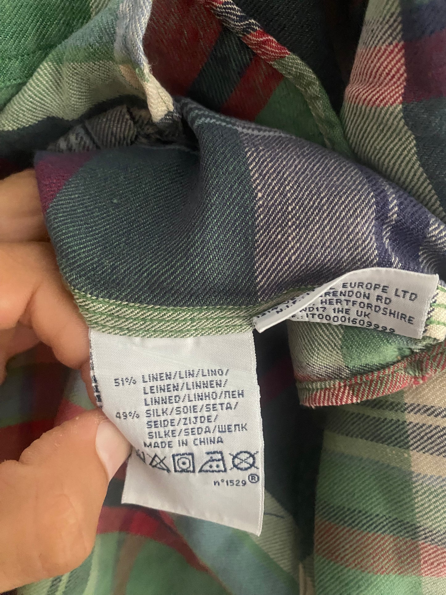 Cămașă Polo by Ralph Lauren – Flanelă Rugged din In și Mătase, Mărime M