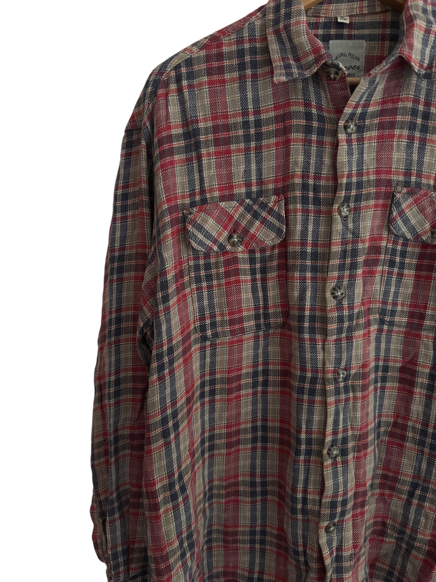 🪓 Vintage Flannel Shirt – 100% Bumbac – Size L