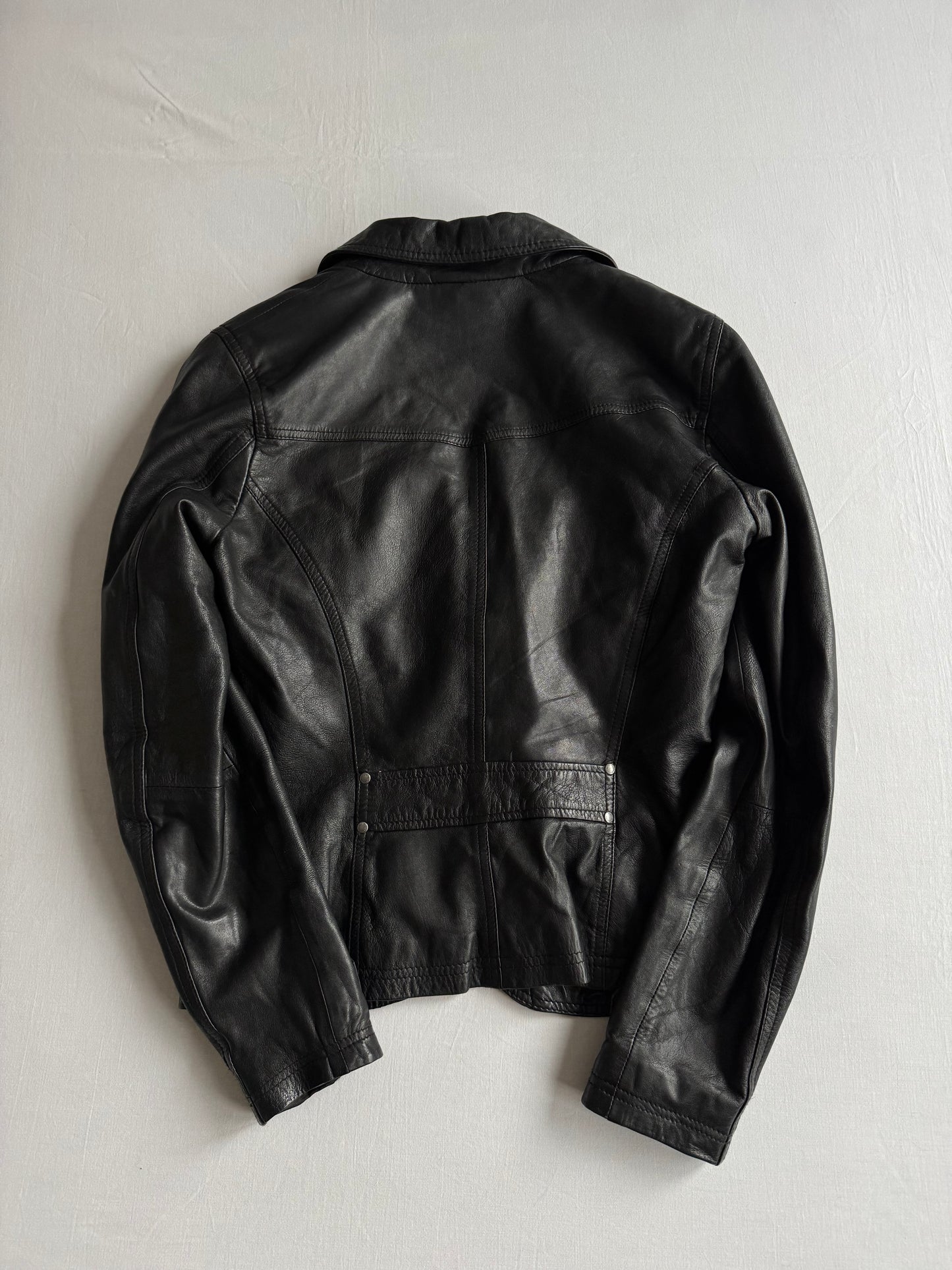 š Blazer Y2K DamÄ din Piele NeagrÄ ā S (EU 36)