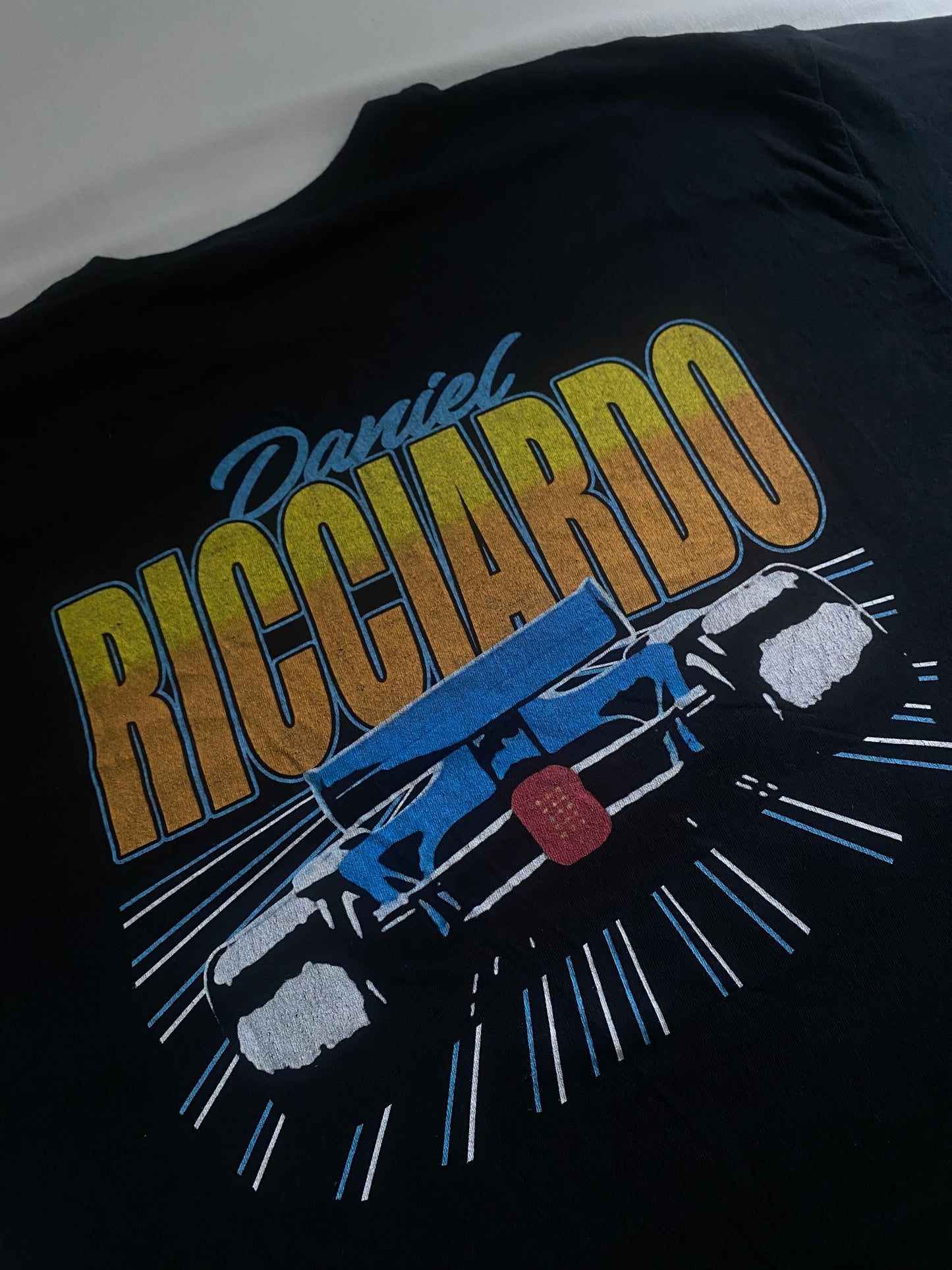 Tricou Daniel Ricciardo F1 – Mărime XL, Heavy Cotton, Print Față-Spate