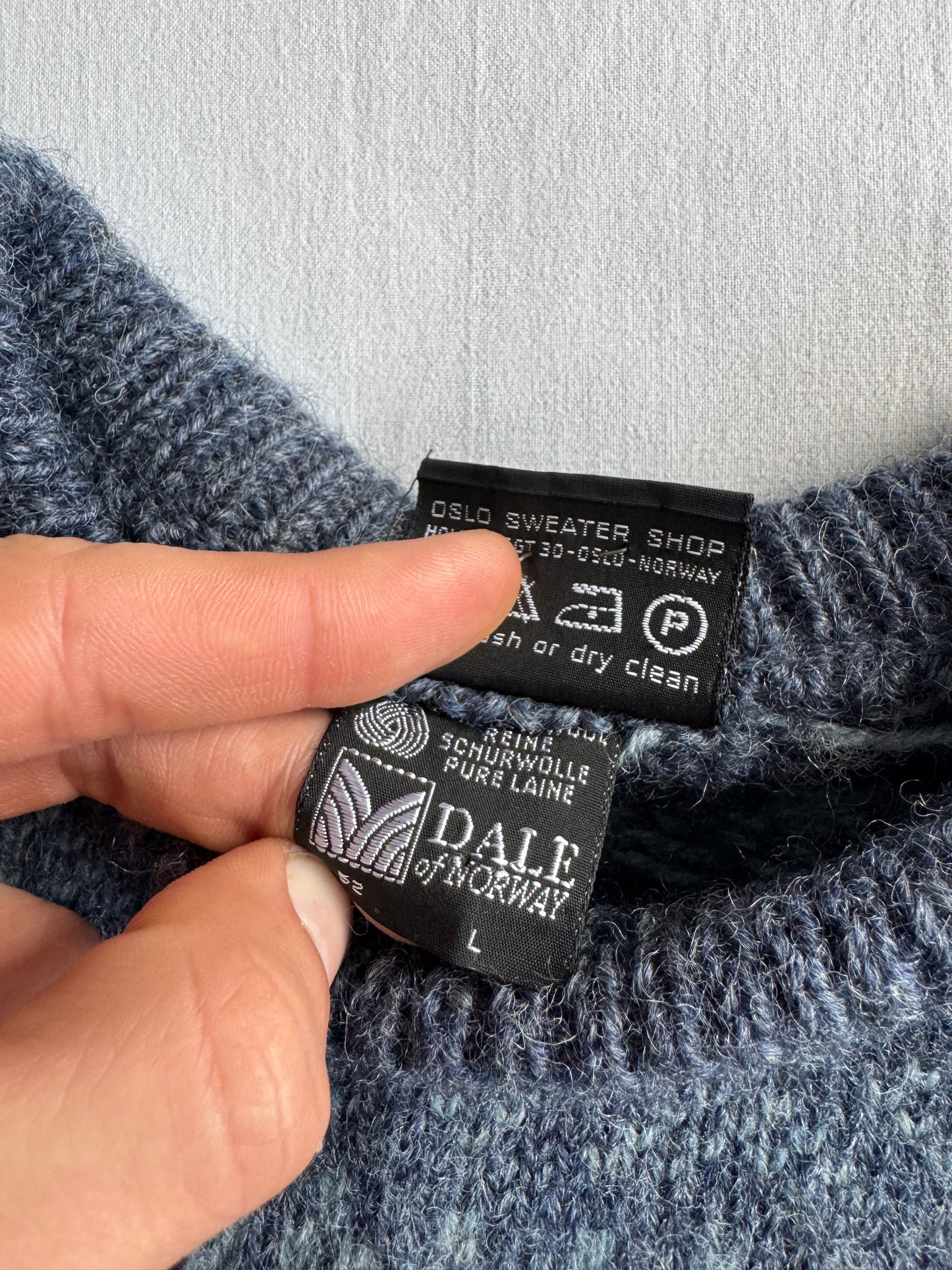 🇳🇴 🧶 Pulover Vintage Bărbați Dale of Norway din Lână Virgină – L