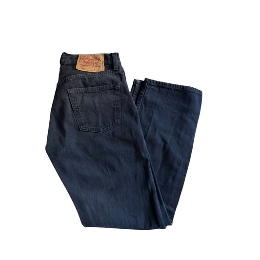 ☕️ Blugi vintage Levi’s 501 – Dark Black Washed – Made in USA – mărimea W30 x L30