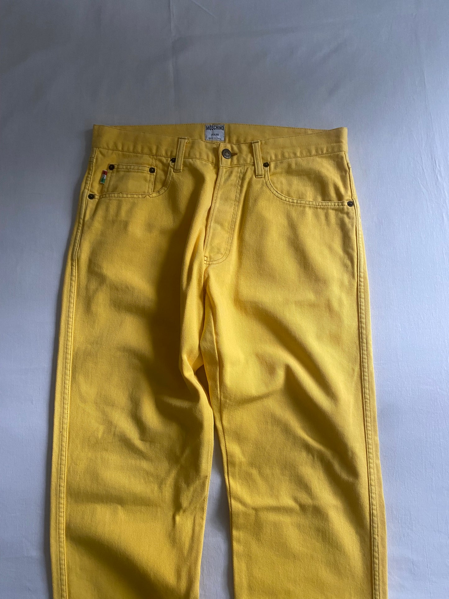 Moschino Vintage – Blugi Galbeni Made in Italy