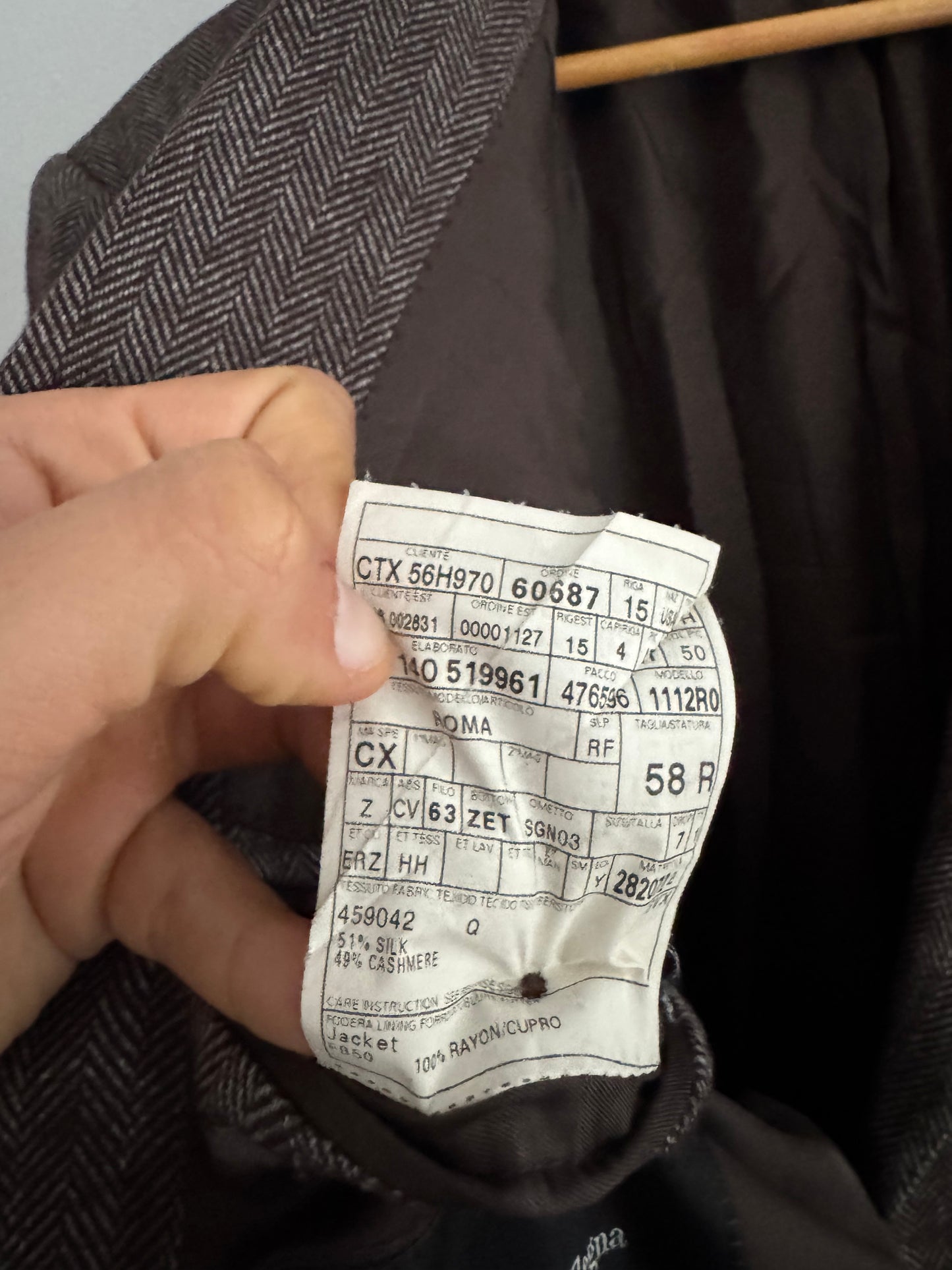 🧥 Sacou Vintage Ermenegildo Zegna – Cașmir & Mătase – Made in Italy – Mărime 58 (Oversized Fit)