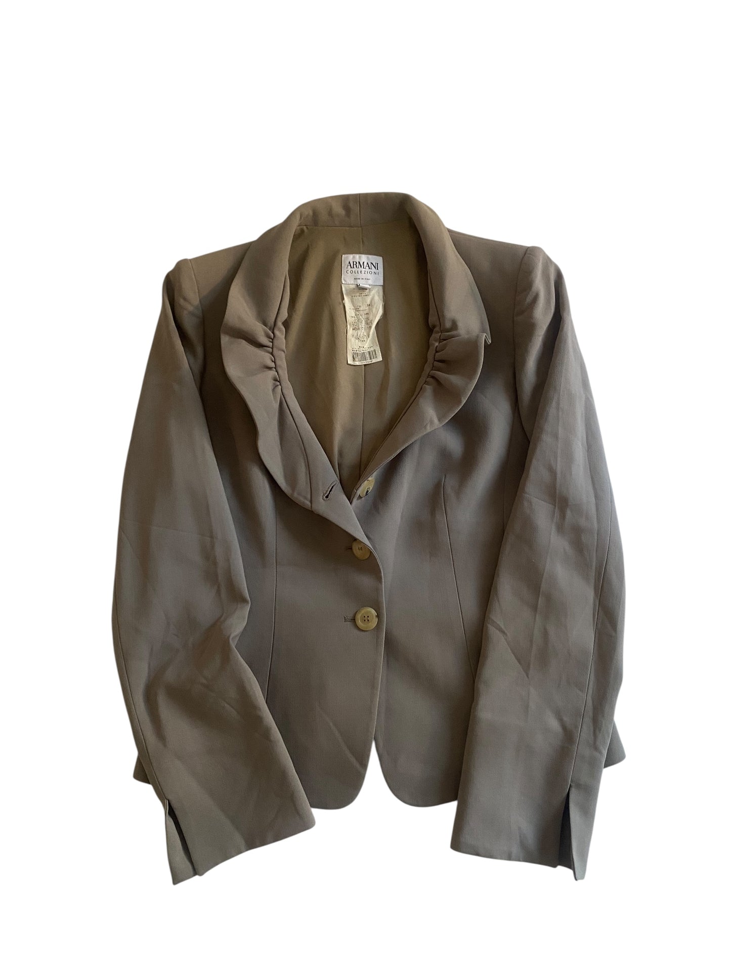 🧥 Sacou Vintage Armani Gri – Mărimea XS, Made in Italy