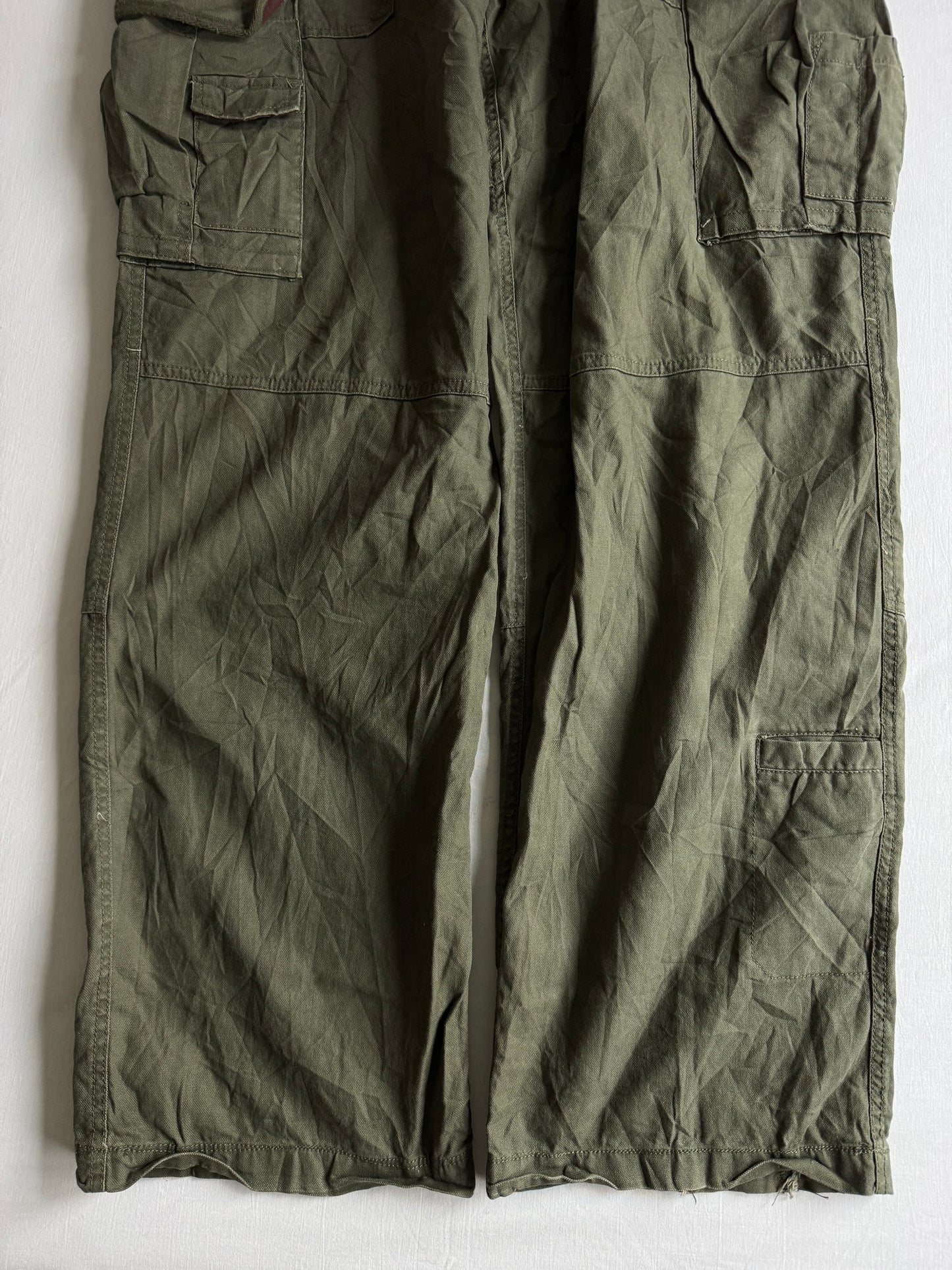 🪖 Urban Pipeline Baggy Cargo Pants – Military Green – W36 x L34
