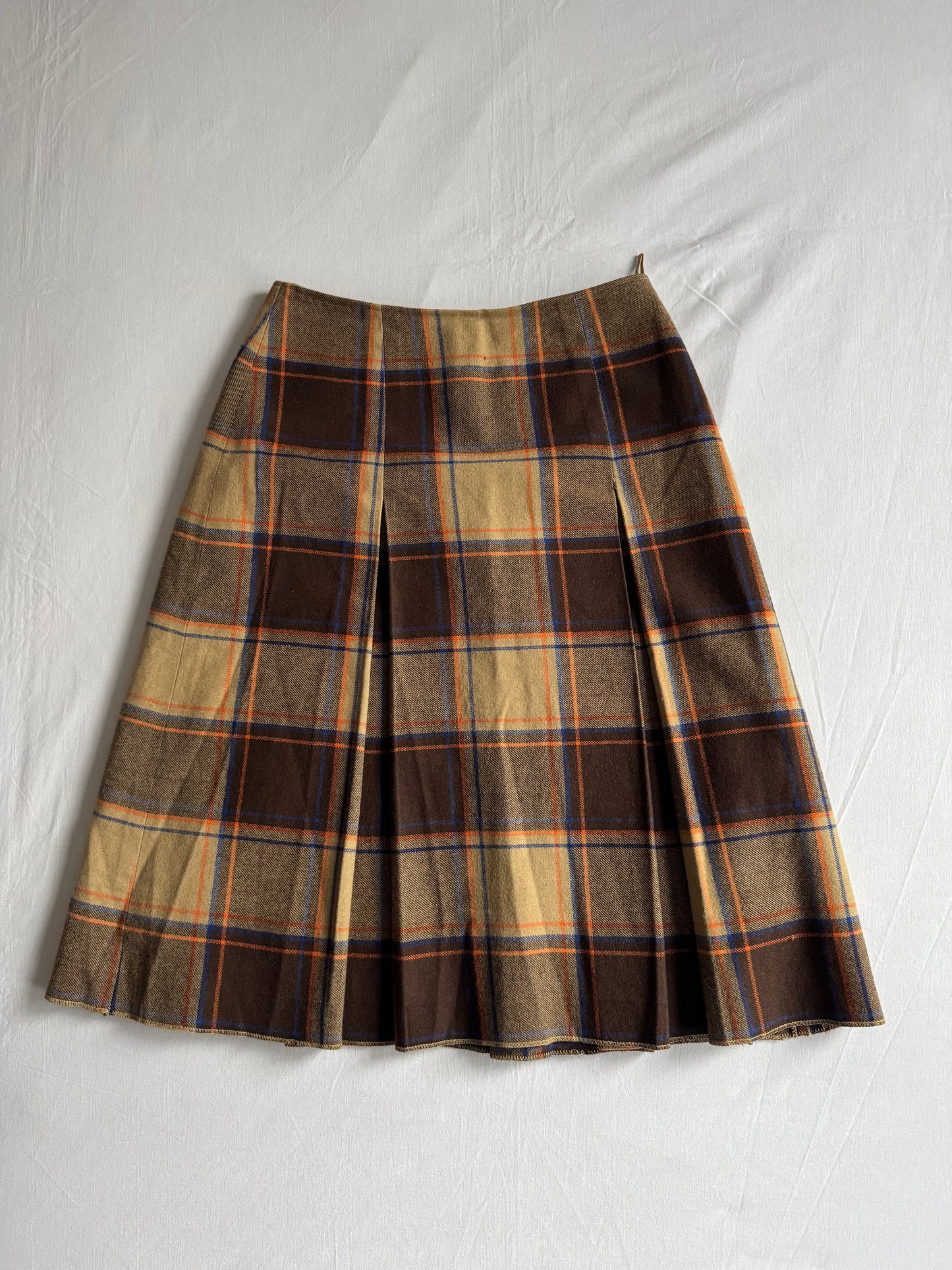 👩 Fustă Vintage din Lână în Carouri – M (IT 44)