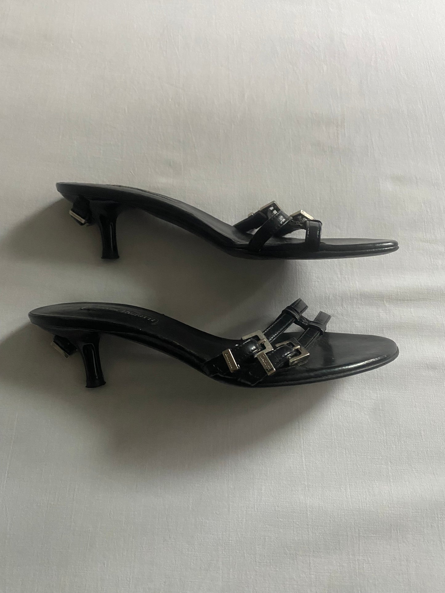 Sandale Y2K Cesare Paciotti din Piele Neagră – Made in Italy 👡🖤