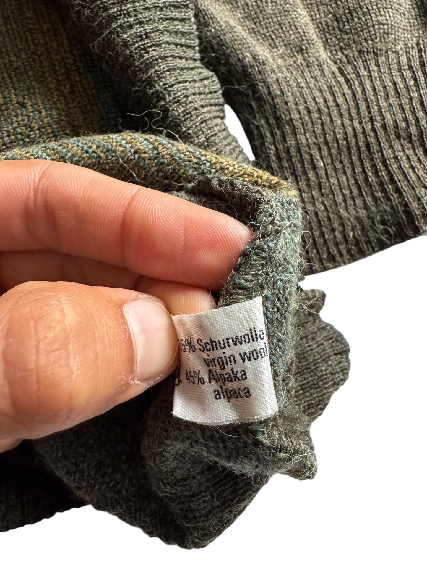 🐑 🦙 Vintage Jumper – Alpaca & Pure New Wool – Men’s L-XL