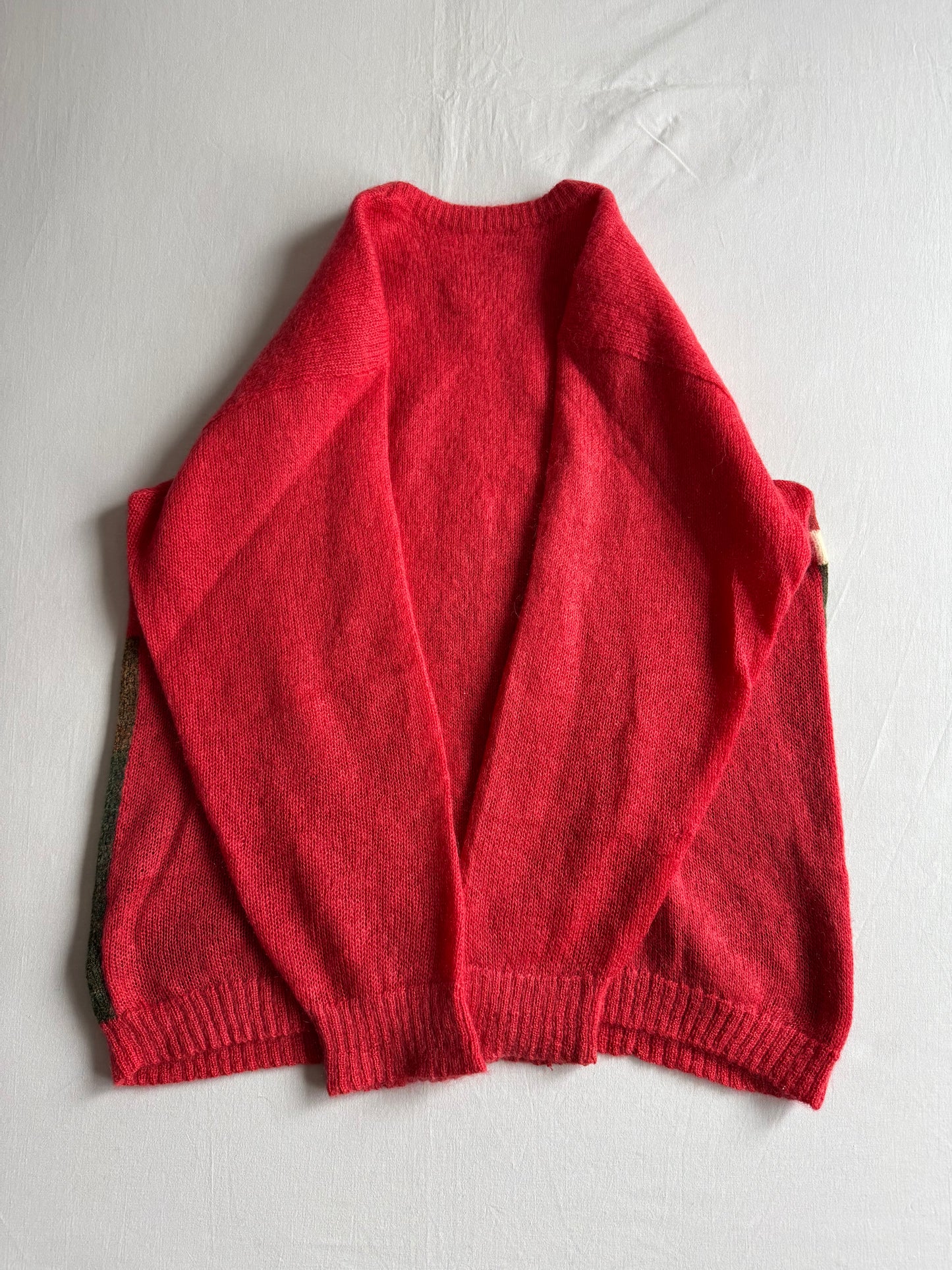 🧺 Pulover Vintage Damă Graphic din Super Kid Mohair – L (IT 46)