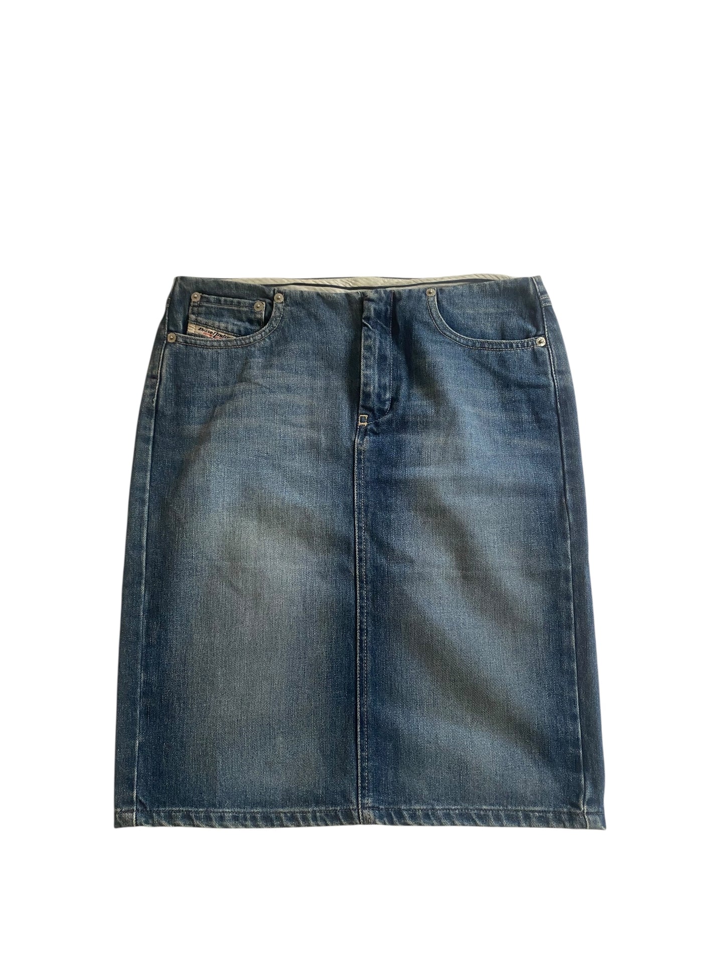 Fustă Y2K Diesel Denim Pencil – Mărime US 26 (EU 38) 👖✂️