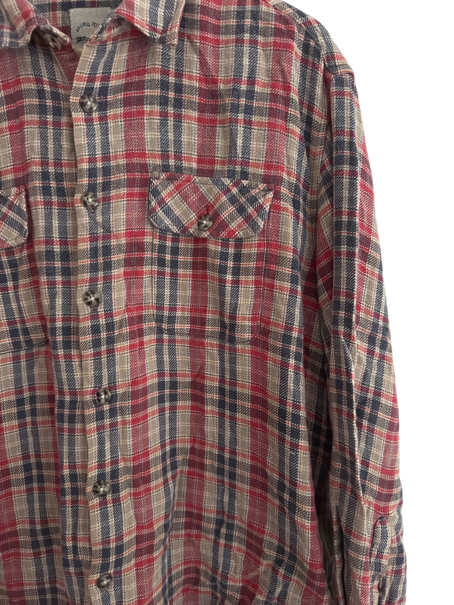 🪓 Vintage Flannel Shirt – 100% Bumbac – Size L