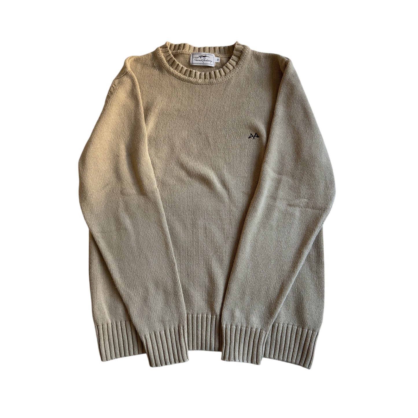 🧶 Pulover vintage Thomas Burberry – crem – Made in Spain – mărimea M
