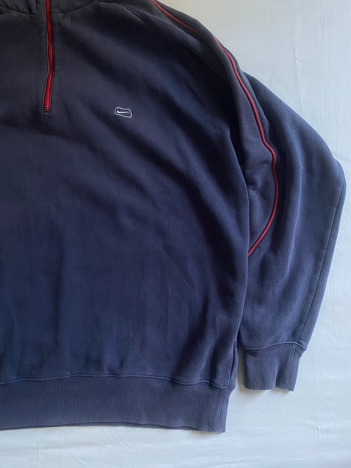 Quarter Zip Vintage Nike – Washed Navy – Mărime XL