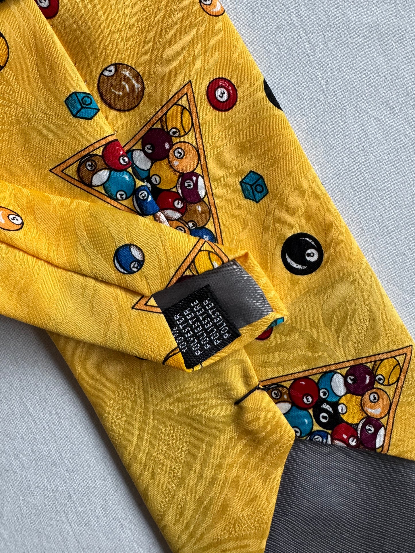 🐭 🎱 Cravată Vintage Galbenă cu Print Mickey Mouse