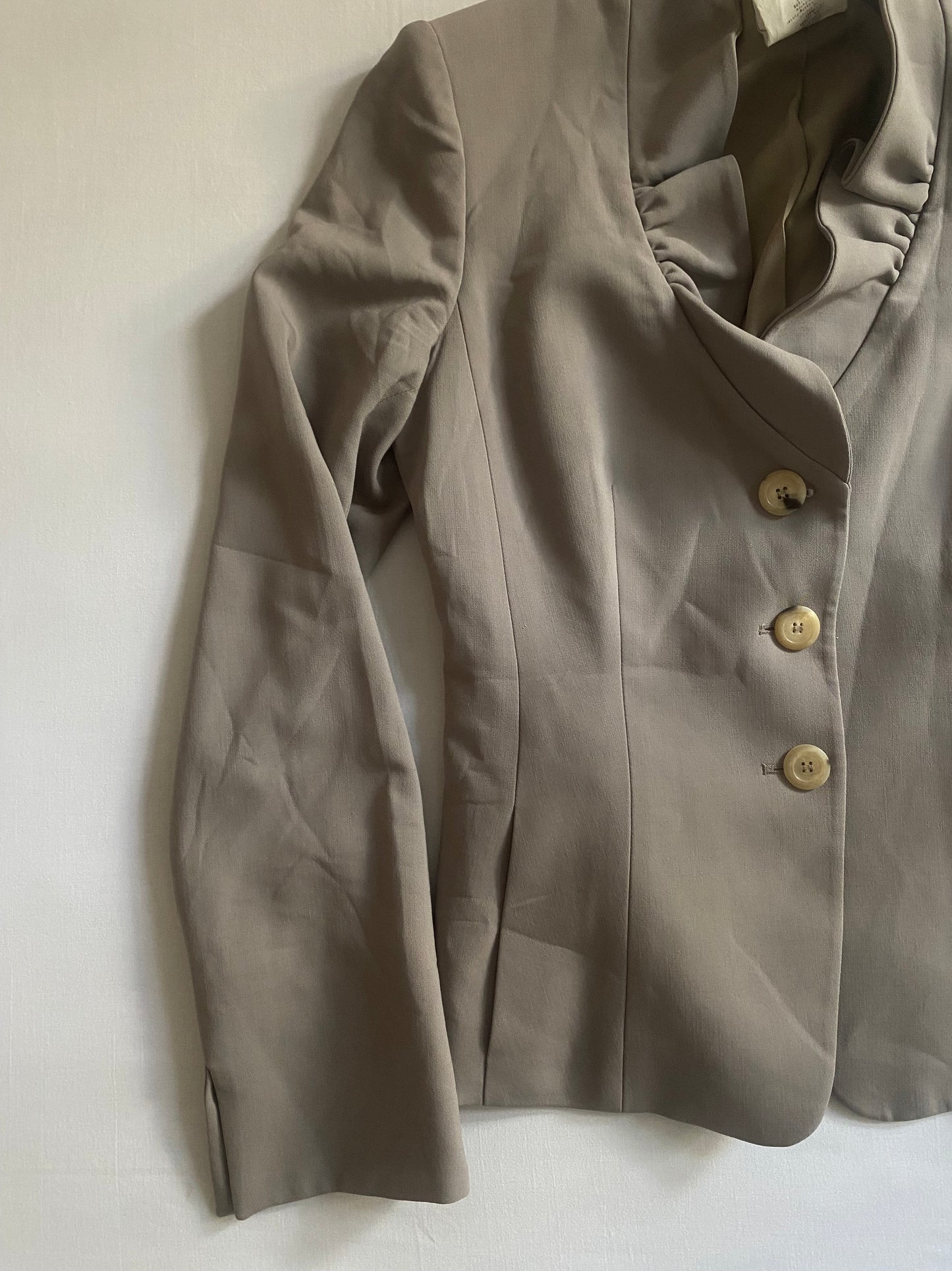 🧥 Sacou Vintage Armani Gri – Mărimea XS, Made in Italy
