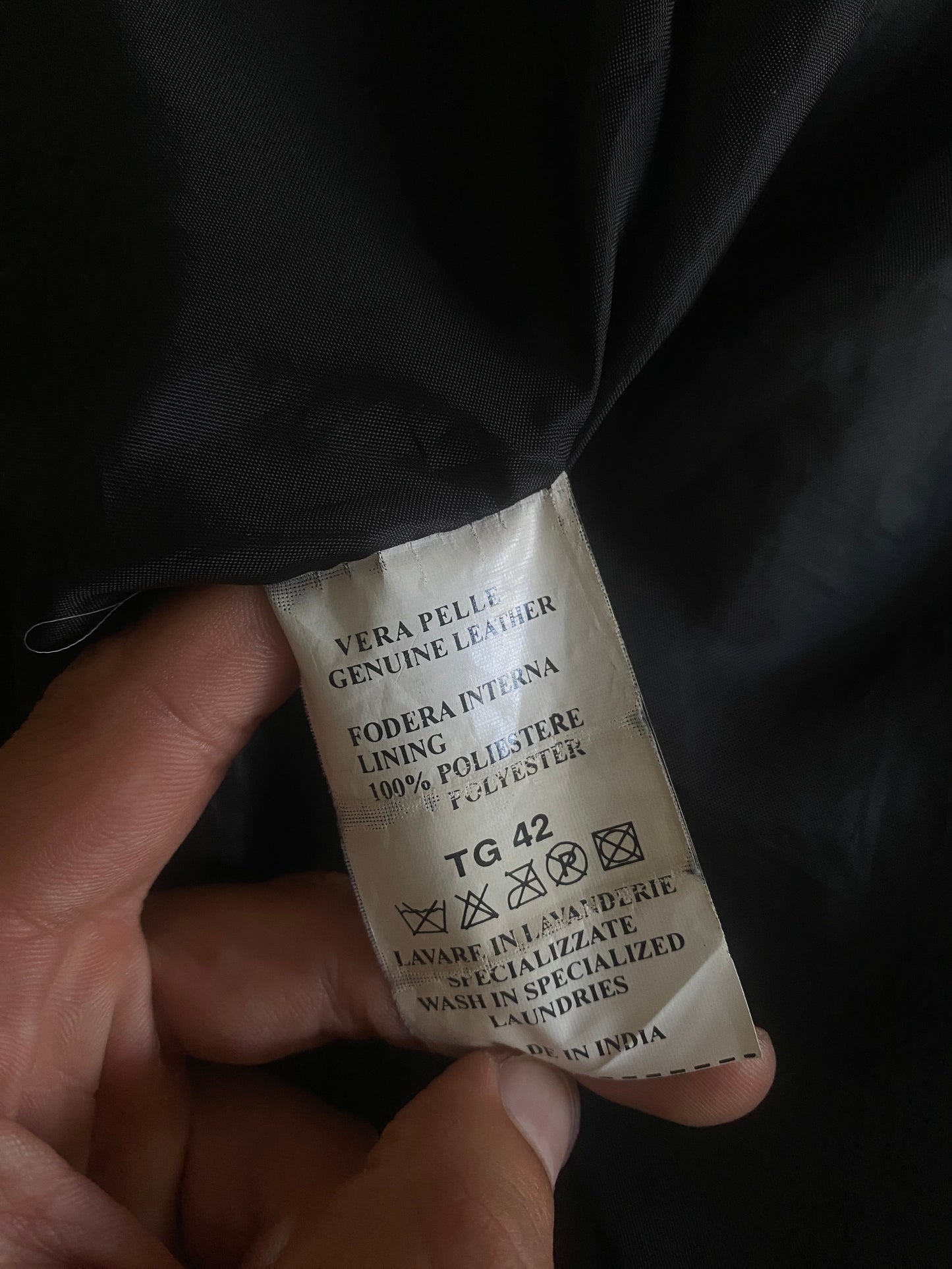 🧥 Geacă Vintage din Piele Neagră Cafe Racer – Mărimea M Femei – Made in India