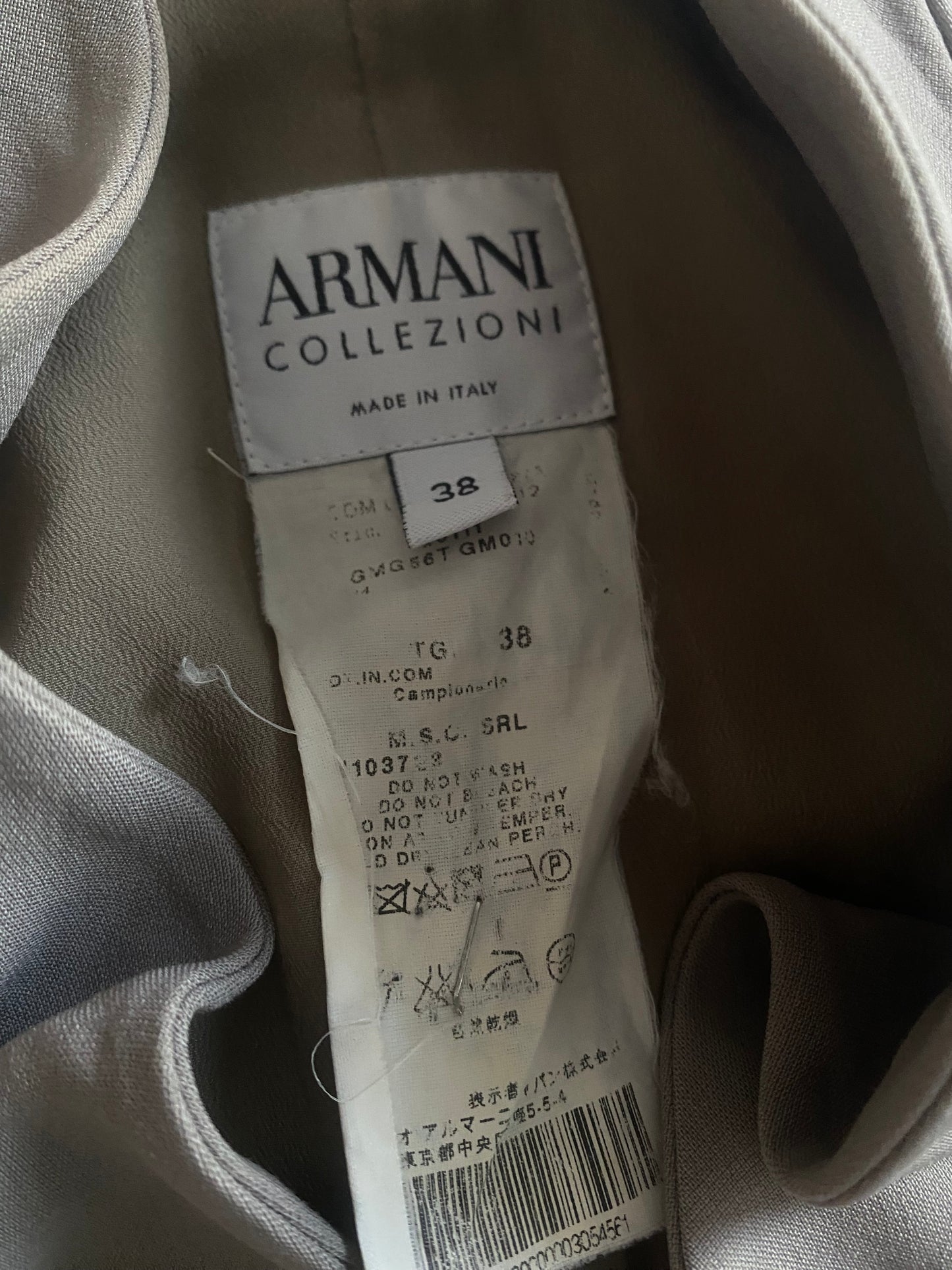 🧥 Sacou Vintage Armani Gri – Mărimea XS, Made in Italy