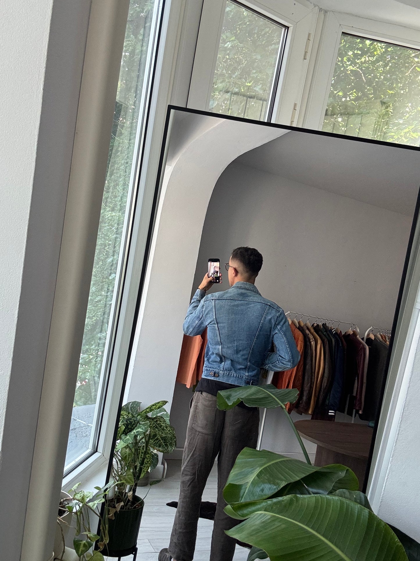 🤠 Vintage Wrangler Geacă Denim Anii '70 – S/M Bărbați