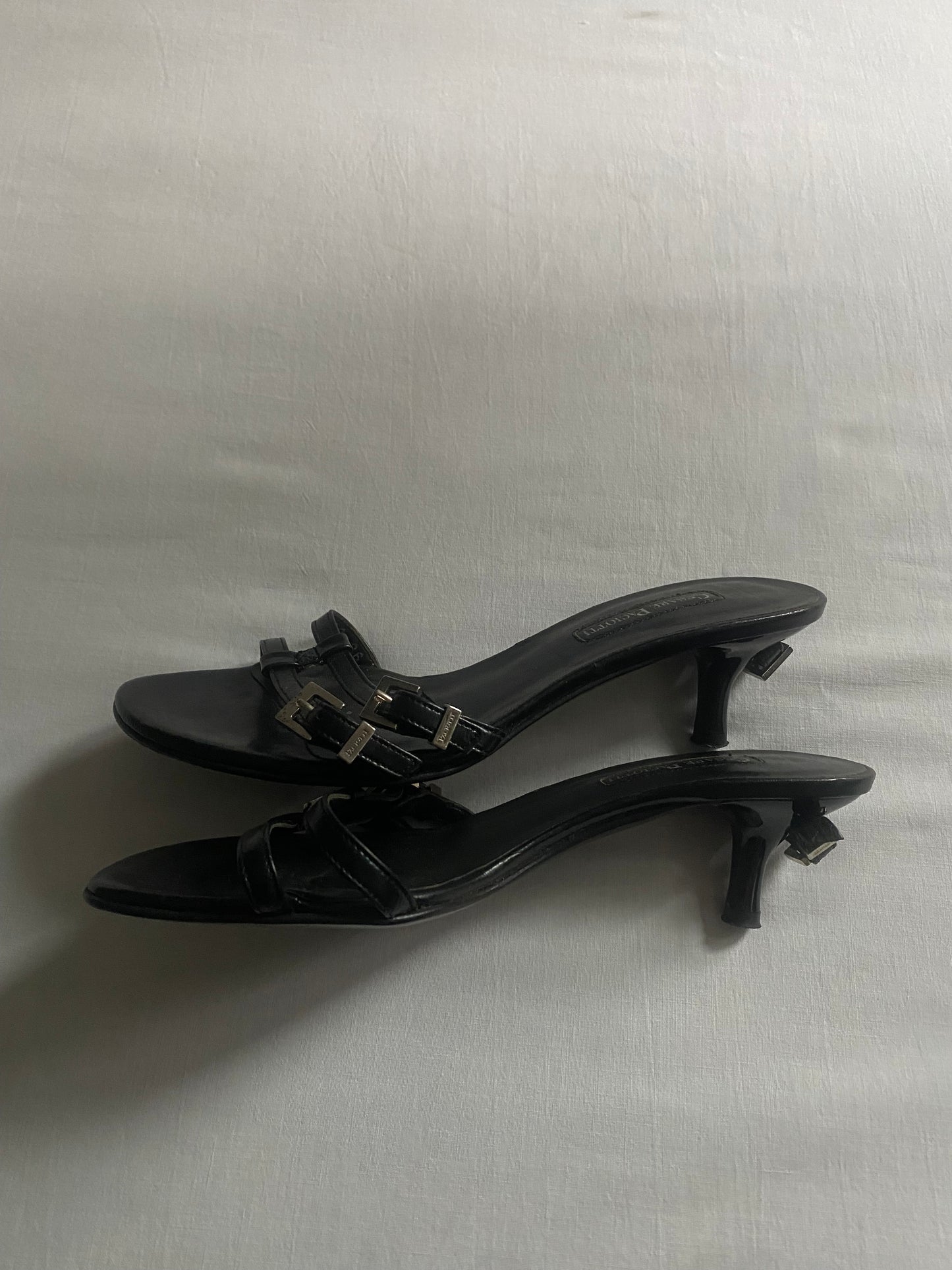Sandale Y2K Cesare Paciotti din Piele Neagră – Made in Italy 👡🖤