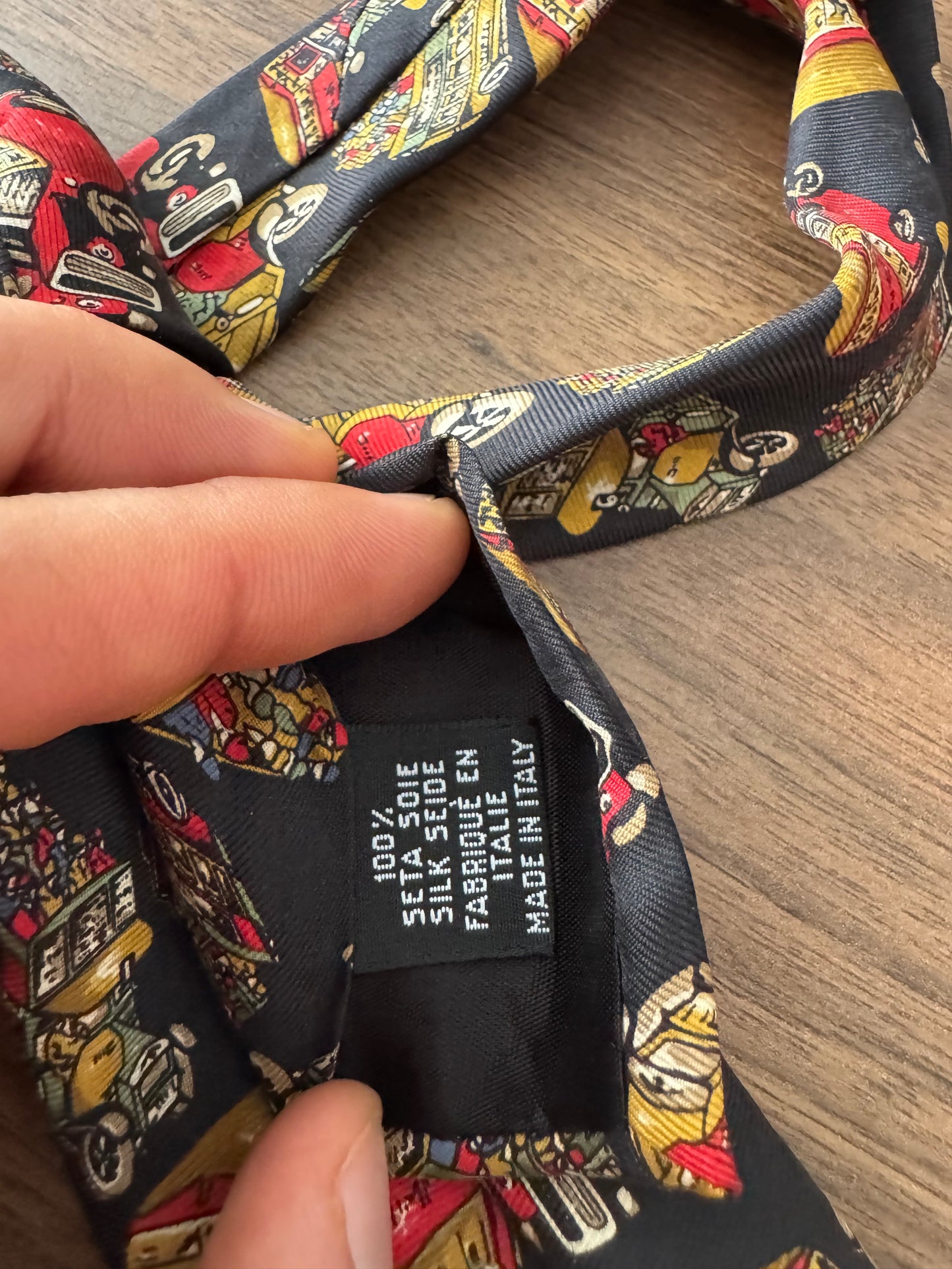 👔 Cravată Printed Hugo Boss Vintage | Mătase Naturală | Made in Italy