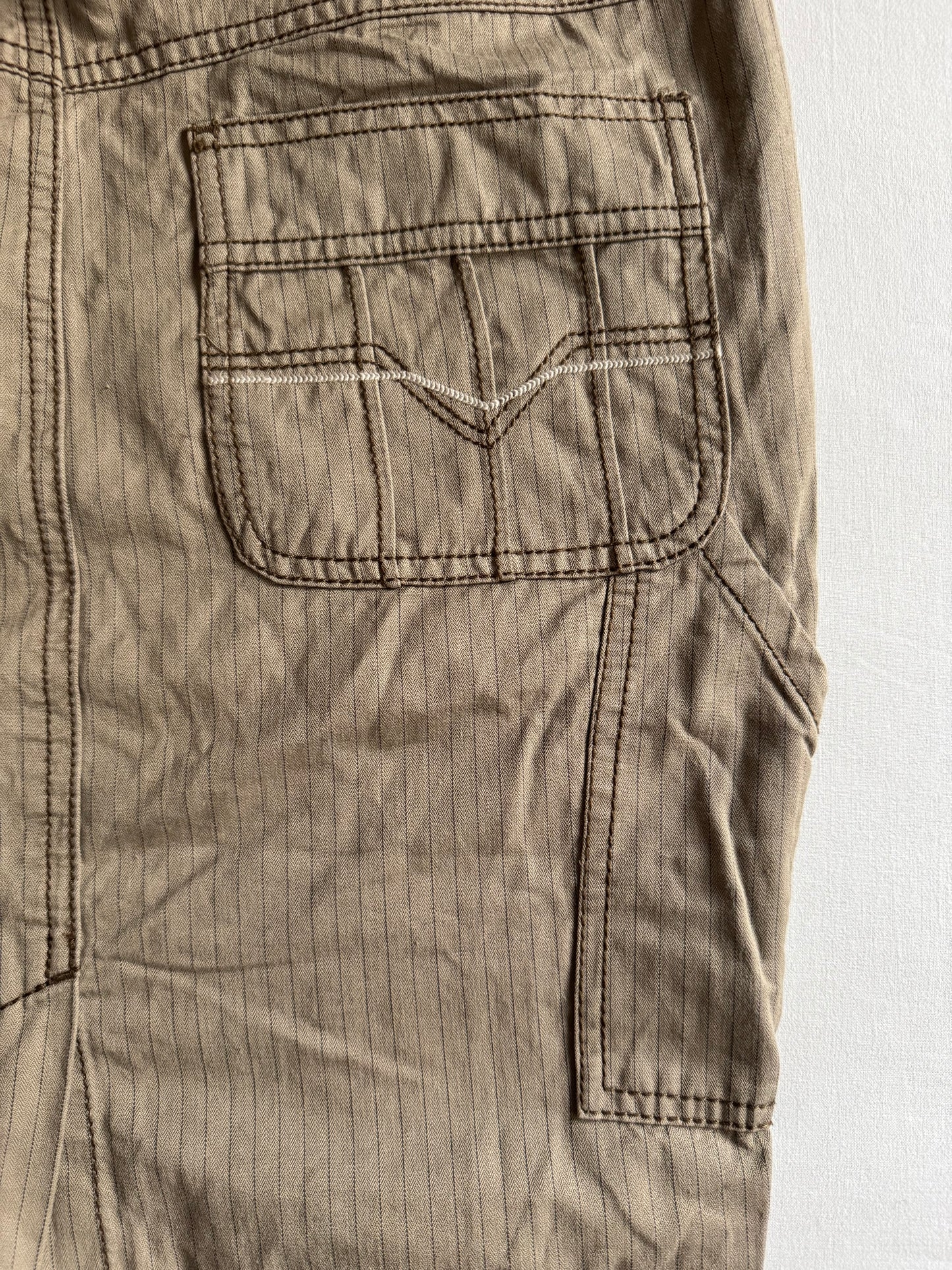 ✏️ ⛽️ Fustă Diesel Y2K maro tip carpenter, croială pencil – mărimea US 28