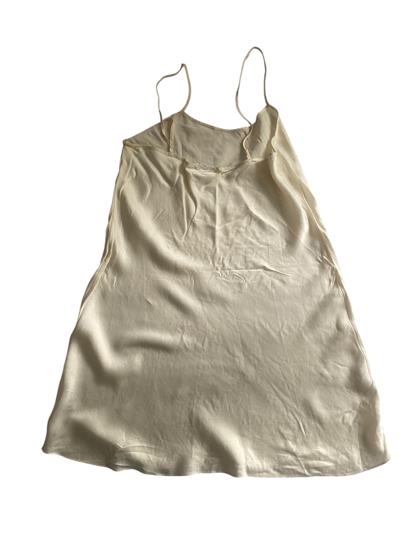 🤍 Top Vintage Alb din Mătase – Mărime M – Stil Clasic