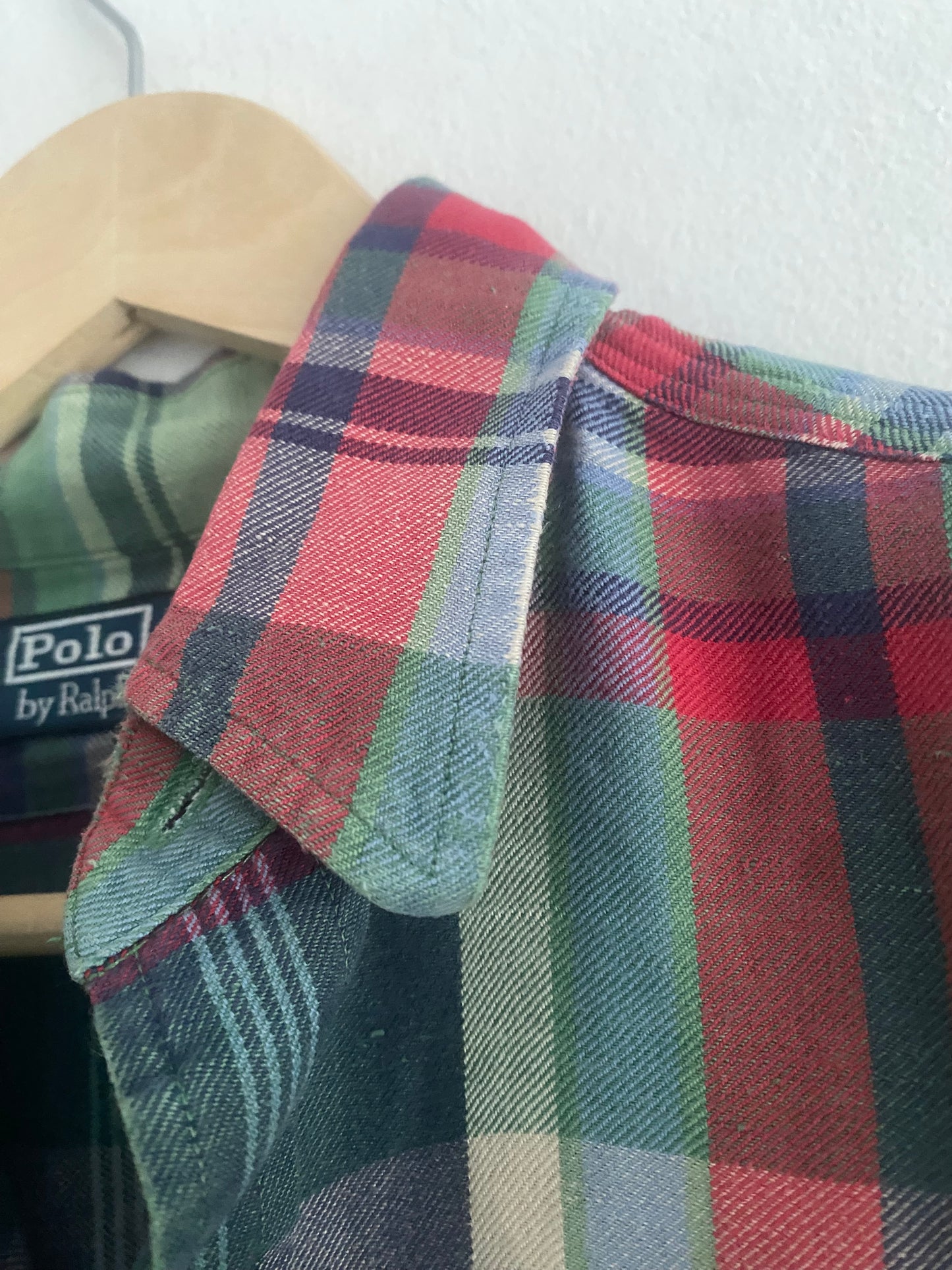 Cămașă Polo by Ralph Lauren – Flanelă Rugged din In și Mătase, Mărime M