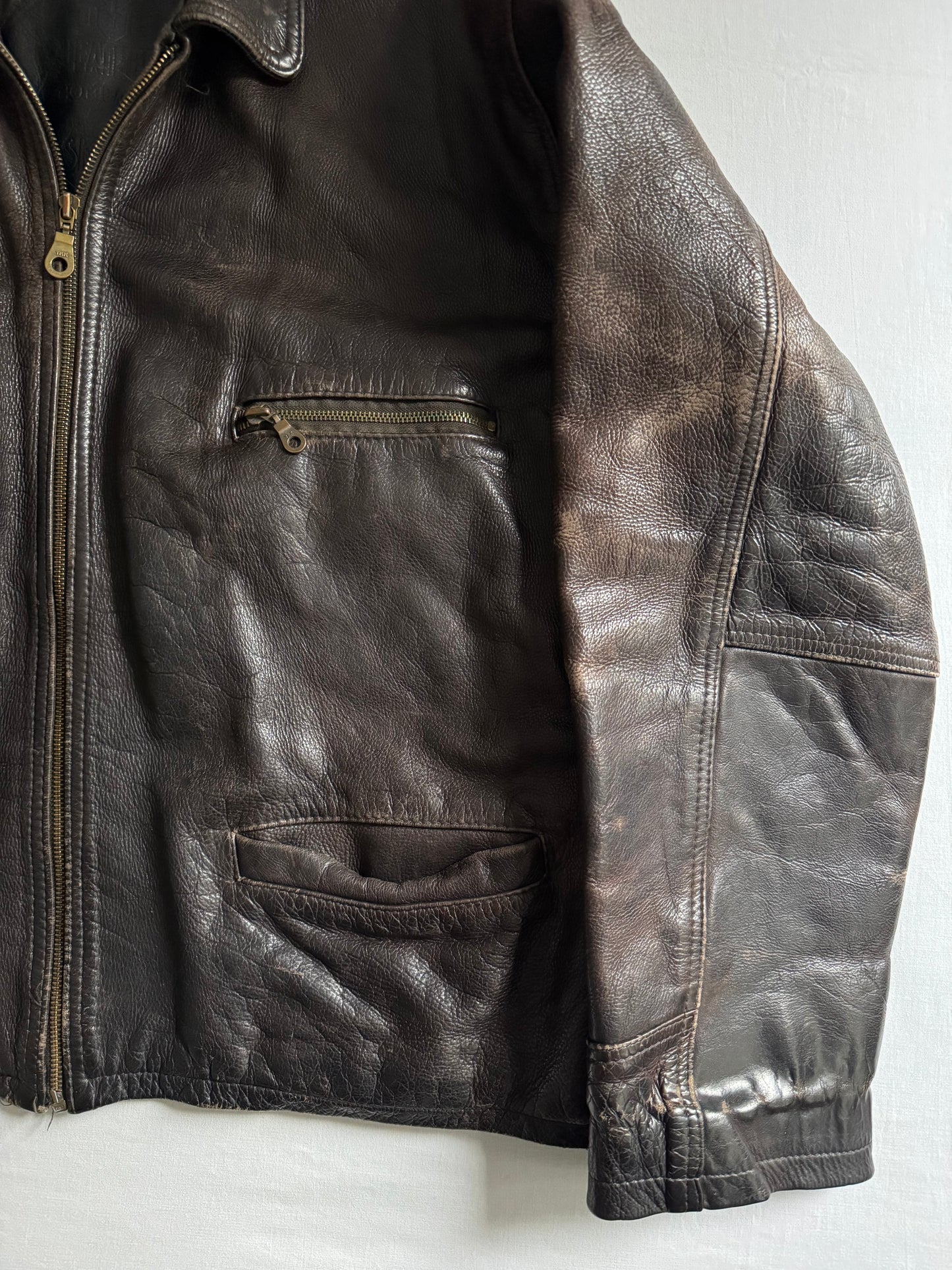 🧥 Geacă Vintage din Piele Groasă – Mărime Men’s XL