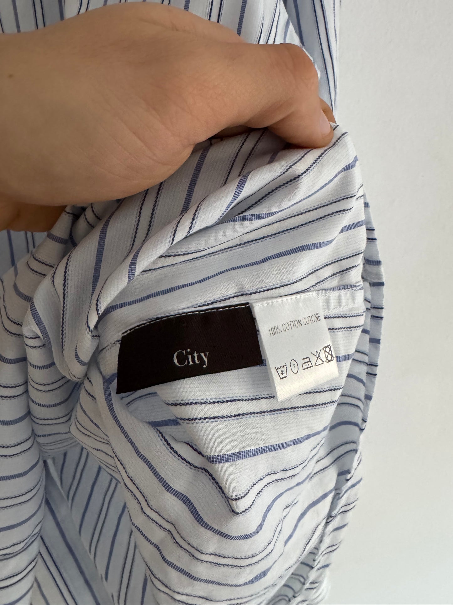 👔 Cămașă Vintage Zegna Albă cu Dungi – Mărime XL