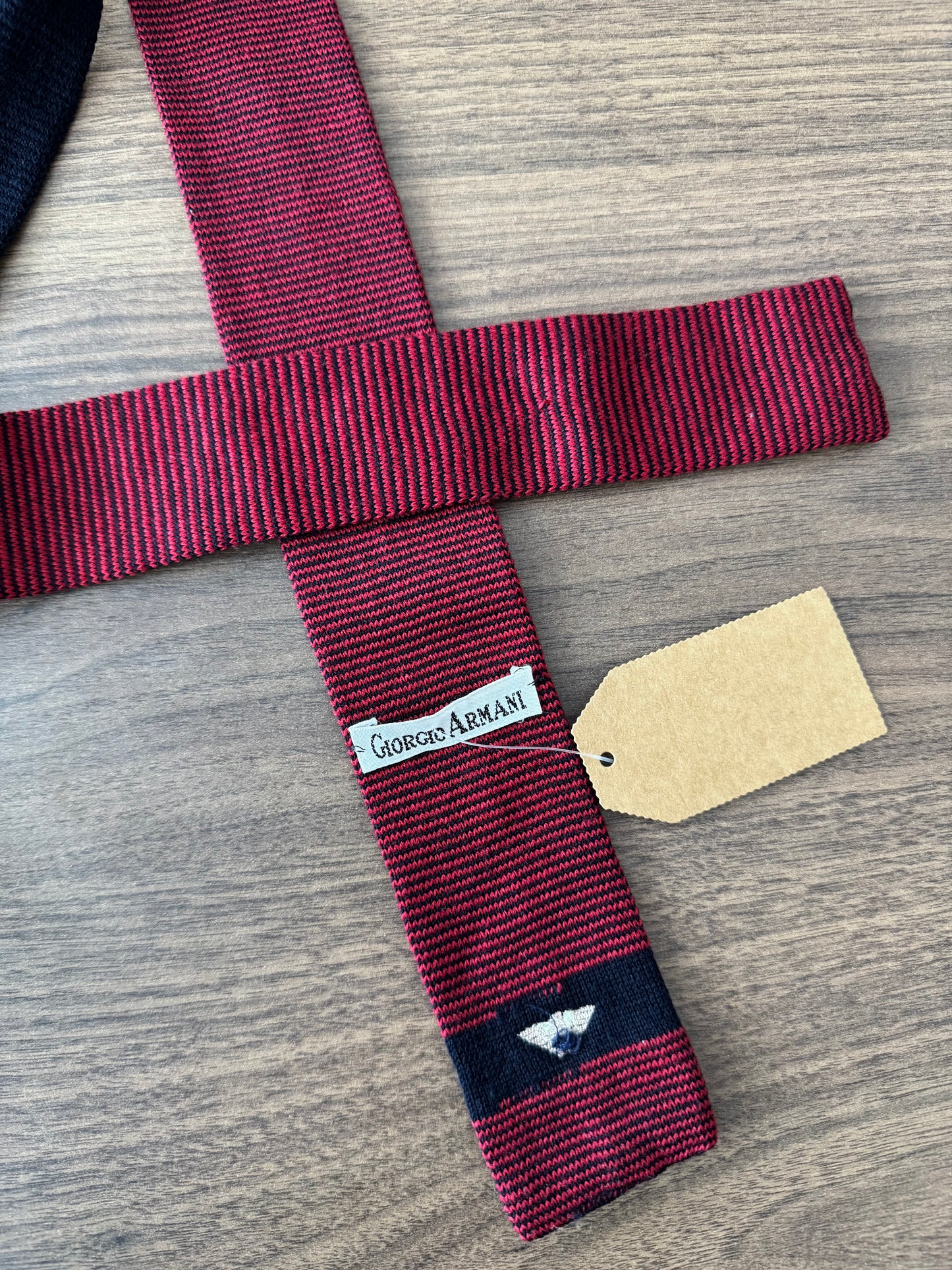 👔 Cravată Tricotată Lană Giorgio Armani Vintage | ‘80s