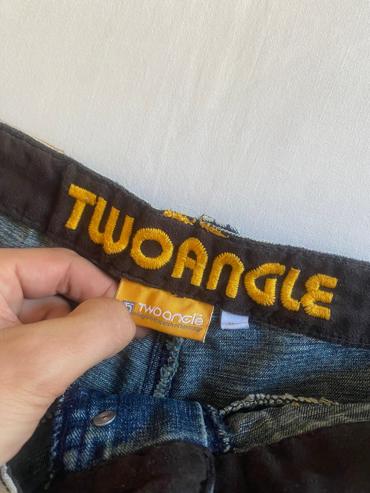 📻 Jeanși Y2K Two Angle – Baggy – Printed & Embroidered – XL