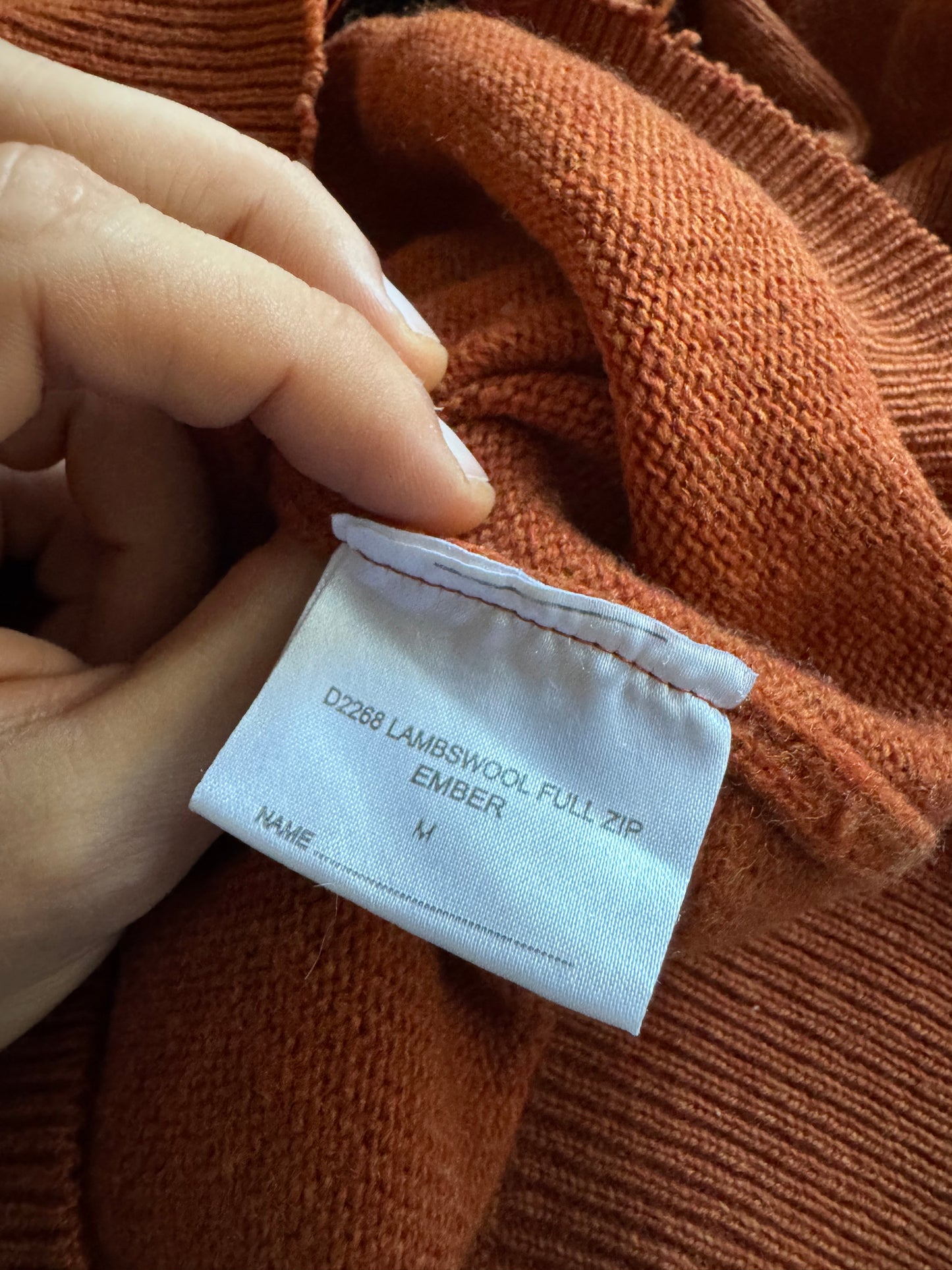 🧶 Pulover Barbour portocaliu cu fermoar – mărimea M bărbați