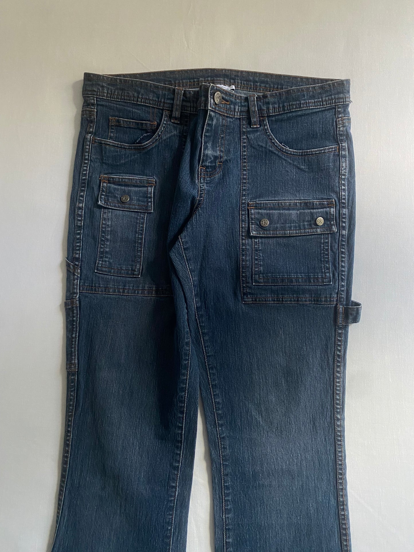 Y2K Calvin Klein Carpenter Bootcut Jeans – damă US 9