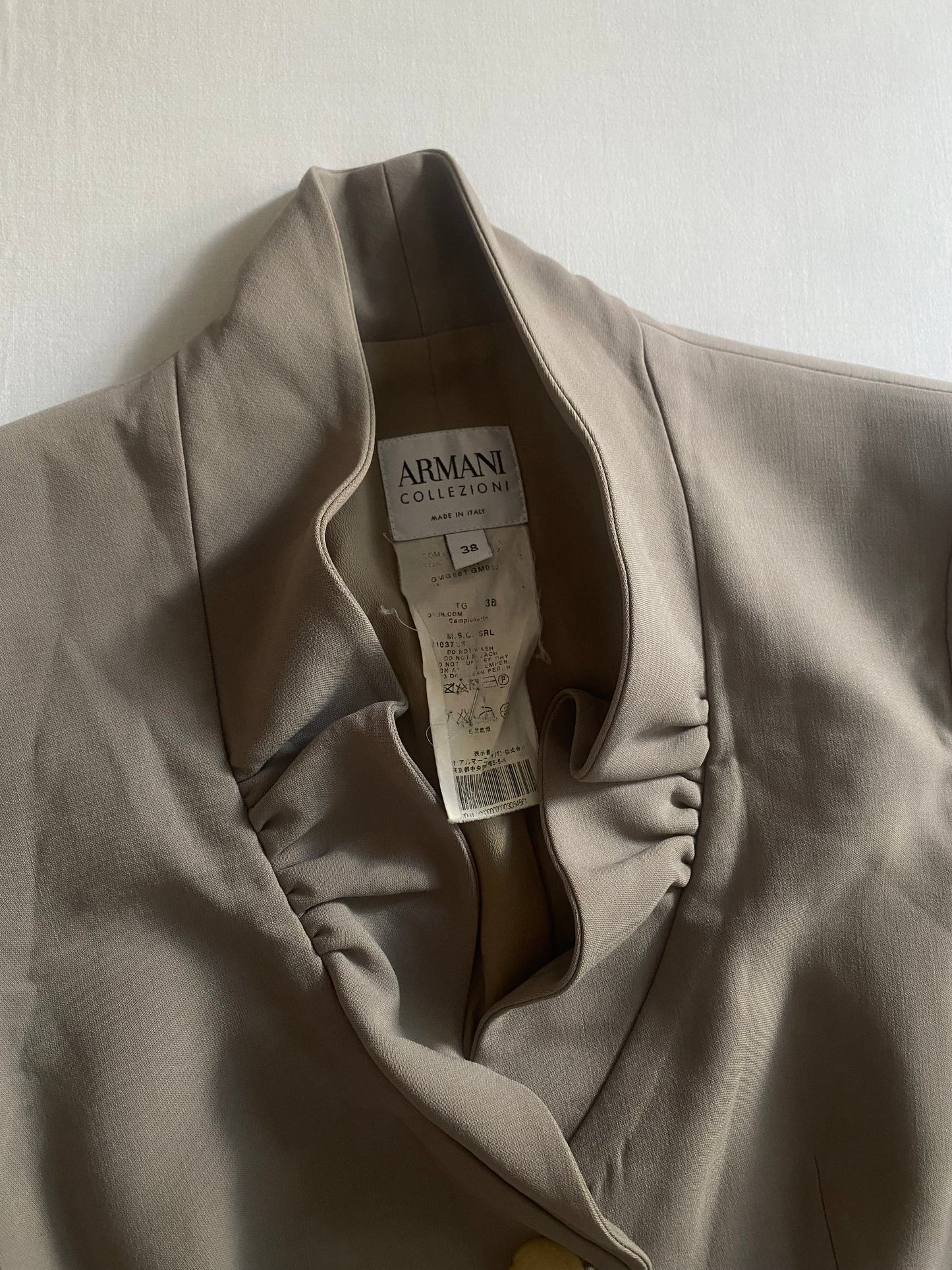 🧥 Sacou Vintage Armani Gri – Mărimea XS, Made in Italy