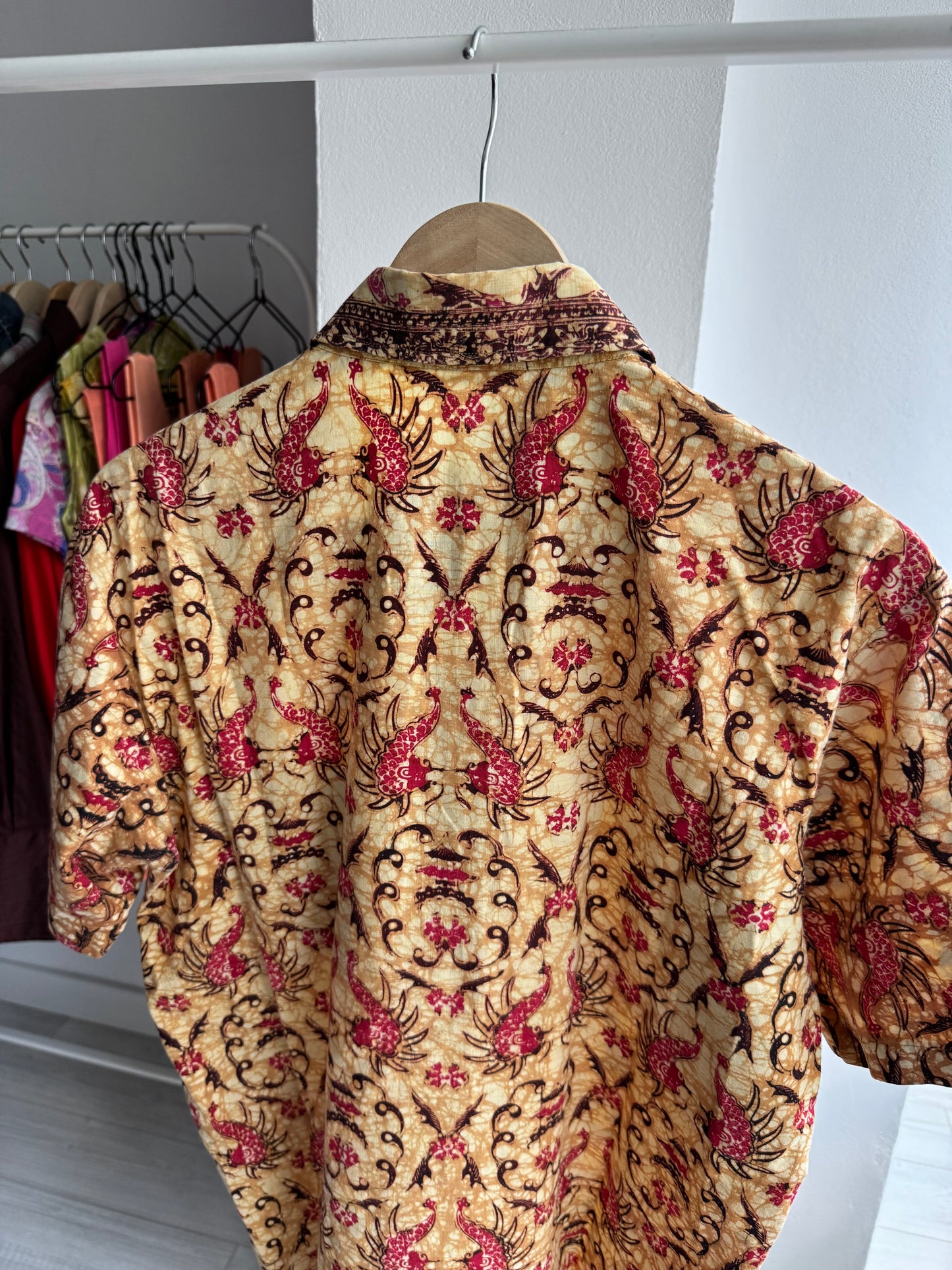 🇯🇵 Cămașă Bumbac Printed Vintage Isetan Japan – S (Oversized)