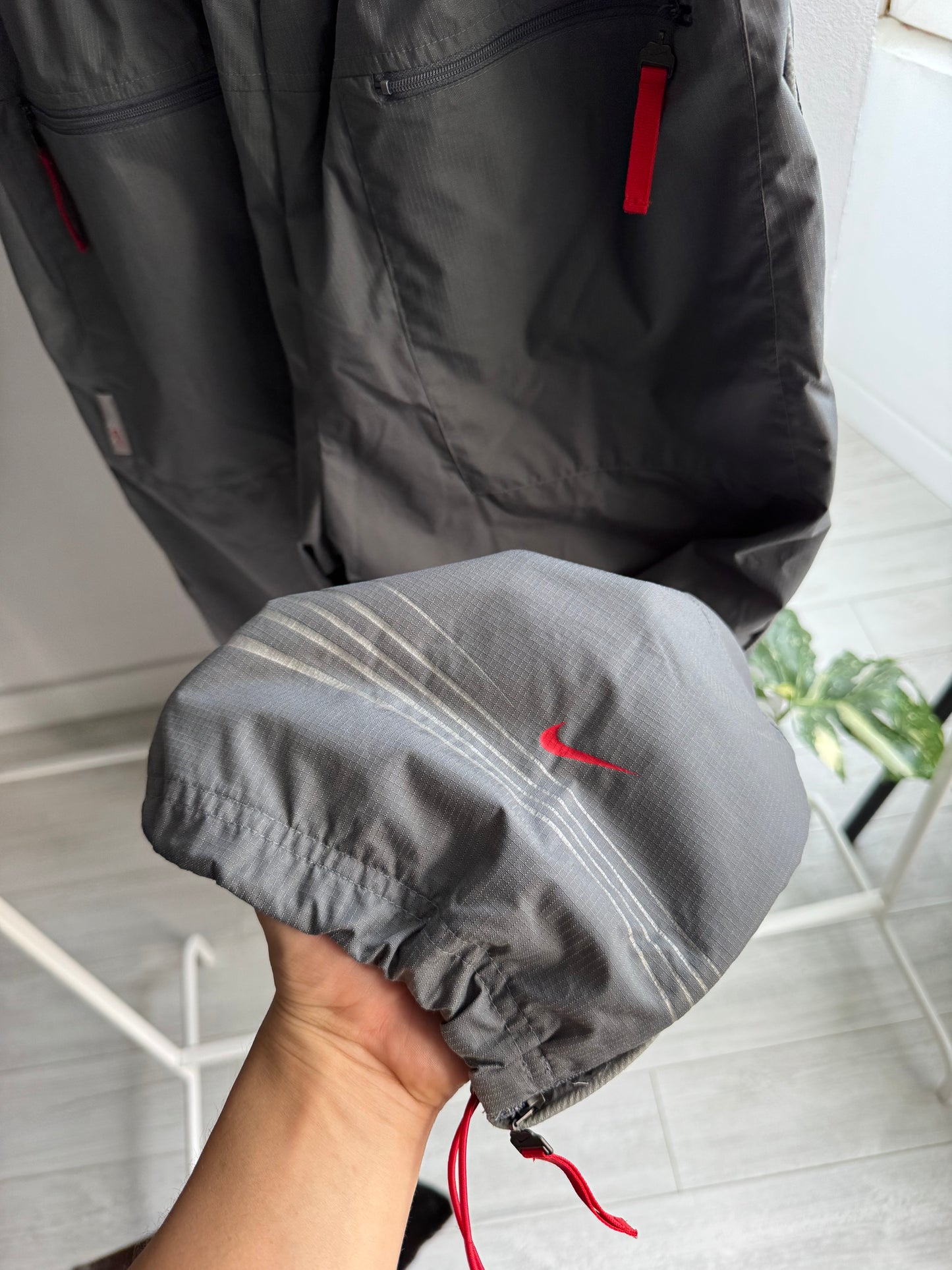 🕶️ Pantaloni de trening Y2K Nike Hex Grey – Mărime L