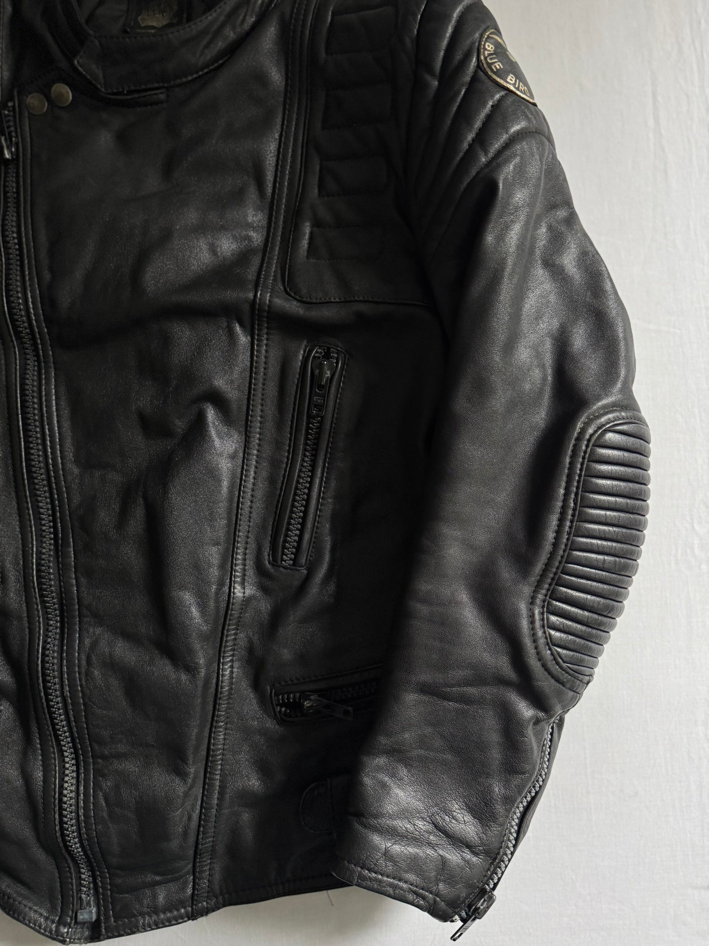 🏍️ Geacă Moto Vintage din Piele – Mărimea 54 (potrivită pentru L bărbați)