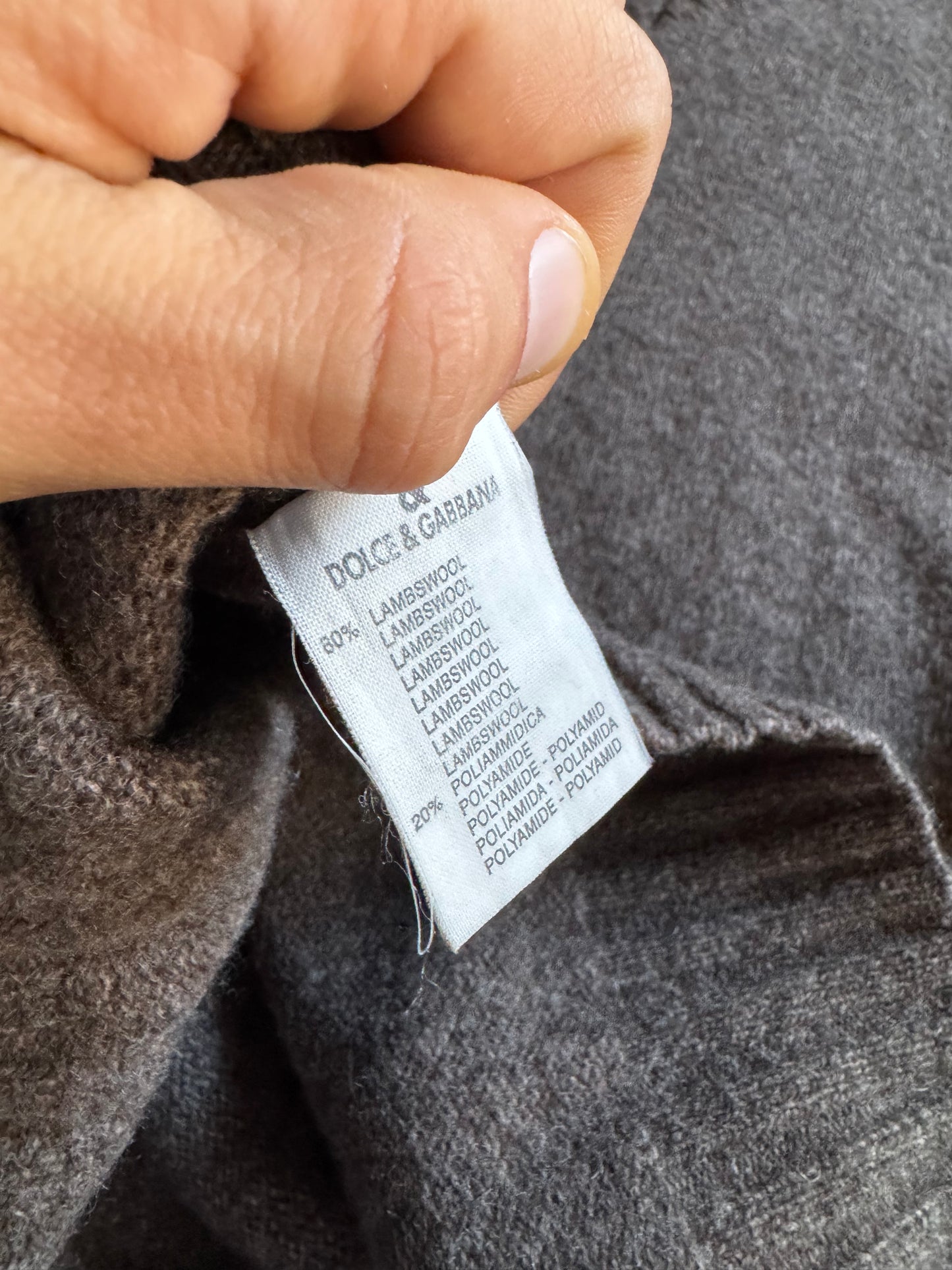 🧶 Pulover Dolce & Gabbana V-neck maro – Made in Italy – mărimea M