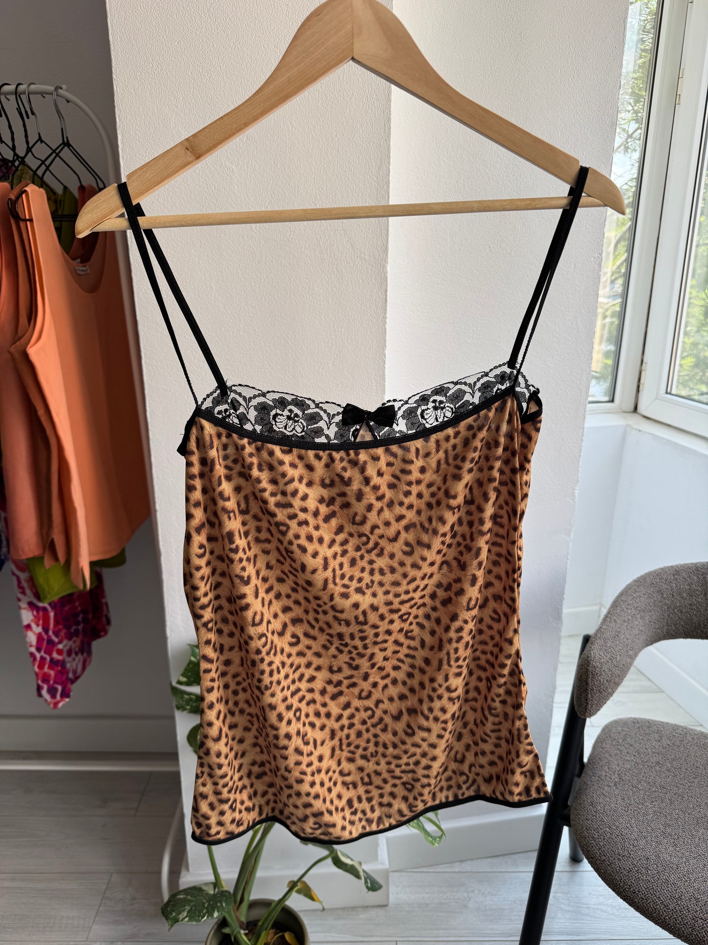 🐆 Cami Top Animal Print Y2K | Made in Italy – M/L Damă