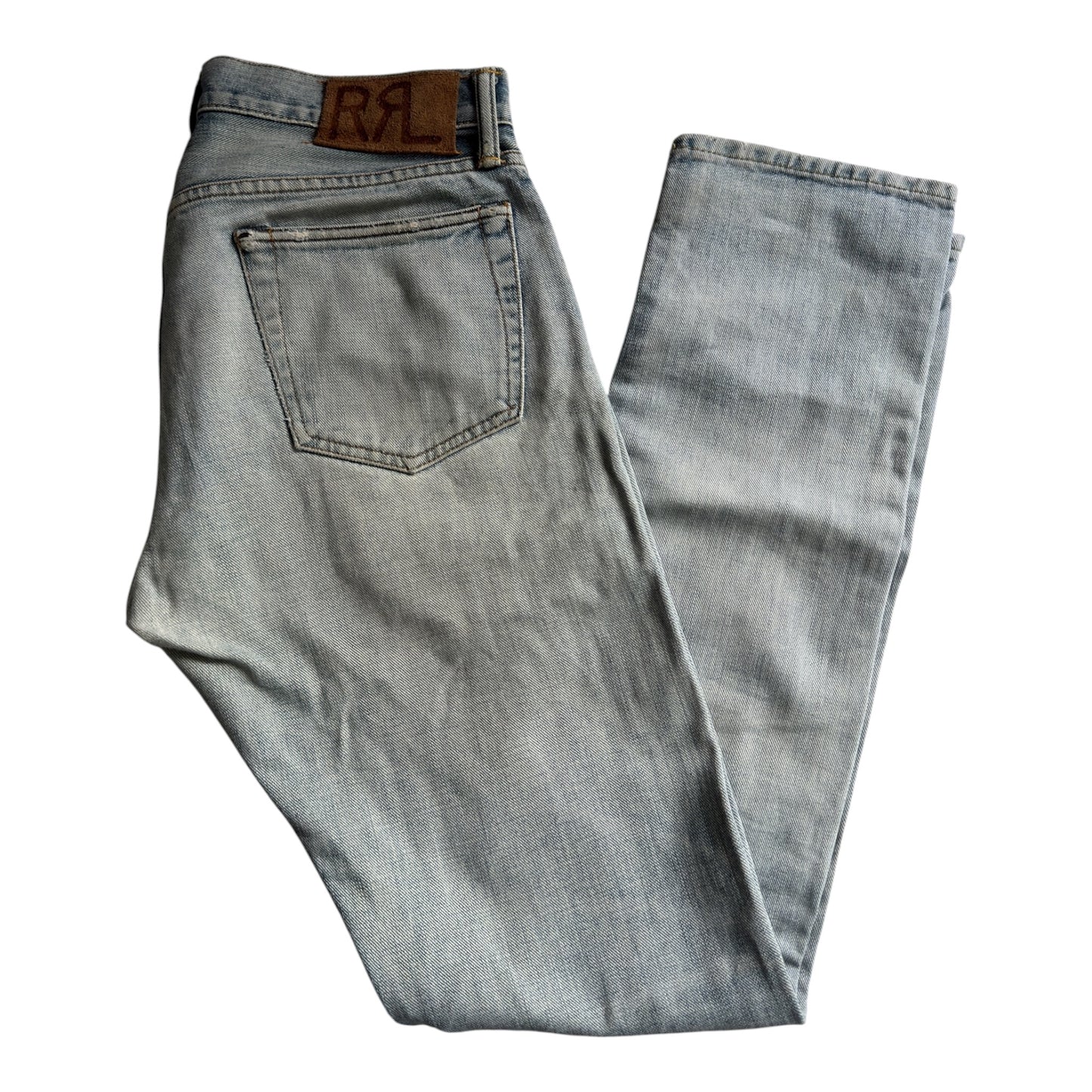 🇯🇵 👖 Ralph Lauren Double RL Selvedge Denim Jeans – Light Wash – W30 x L32 – Made in USA