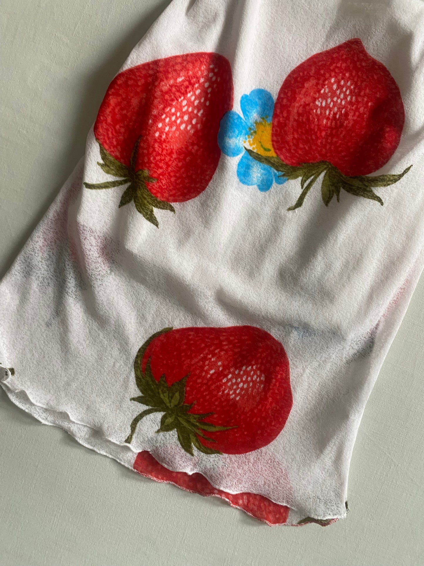 🍒 Top Y2K cu Imprimeu Cherry – Mărime XS – Stil Retro Cute